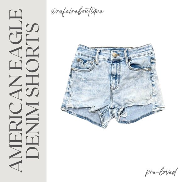 American Eagle Outfitters Pants - American Eagle Hi-Rise Shortie Denim Shorts